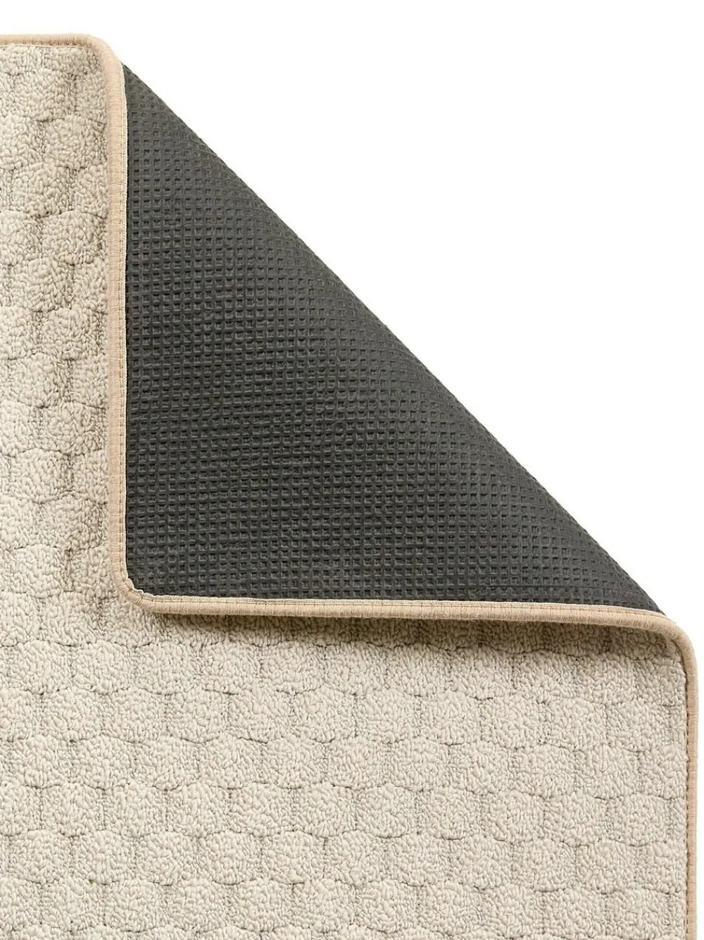 Clearance My Mat Sculptured Honeycomb Rug Ivory