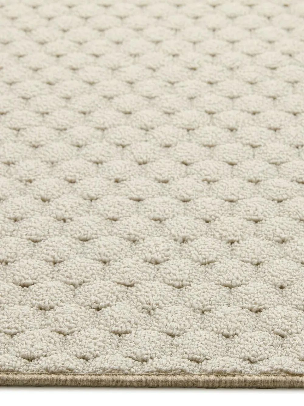 Clearance My Mat Sculptured Honeycomb Rug Ivory