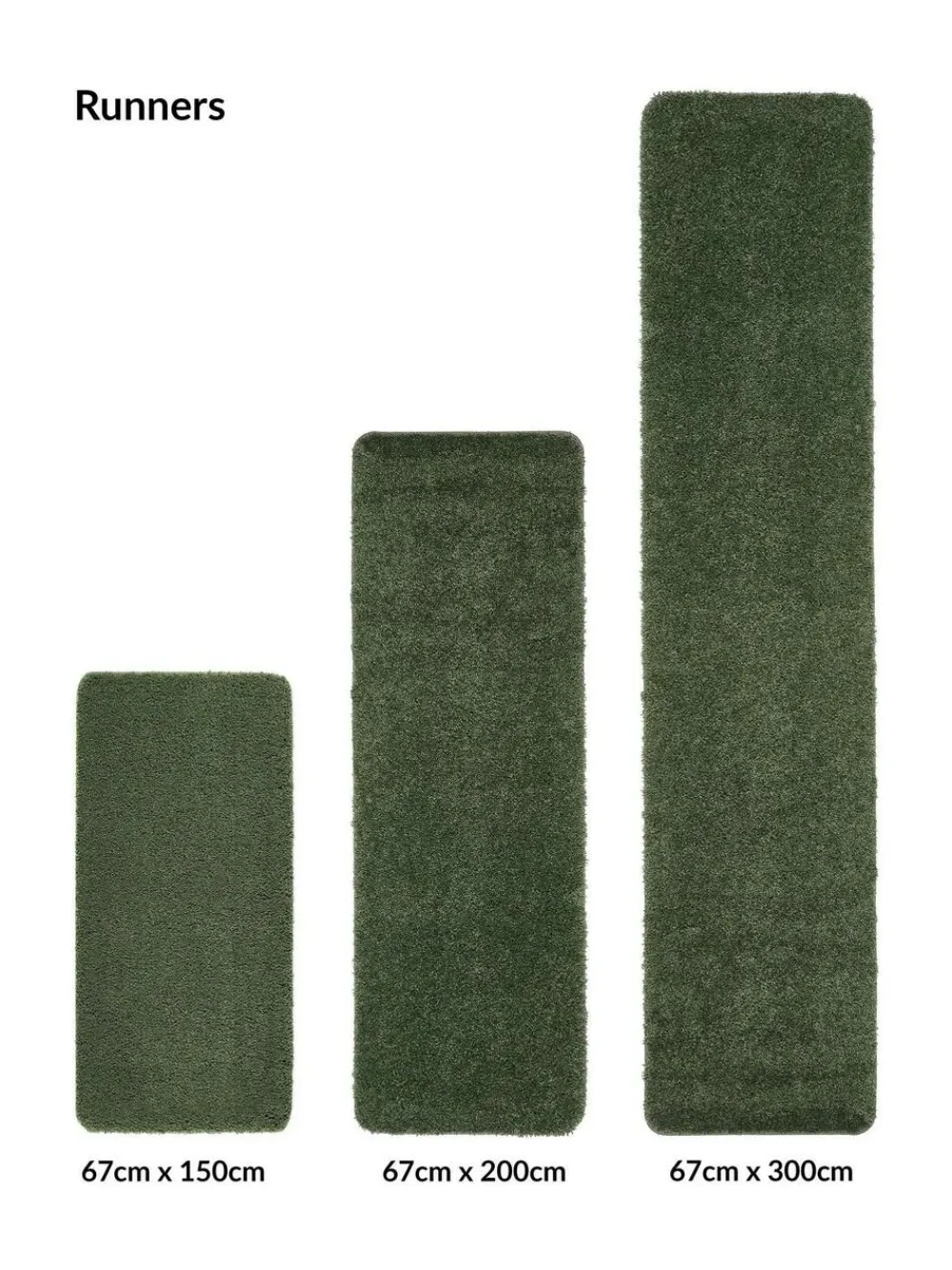 Hot My Rug Forest Green Shaggy Rug