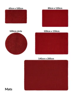 Clearance My Rug Red Shaggy Rug