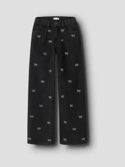Online Name It Black Bow Embellished Jeans