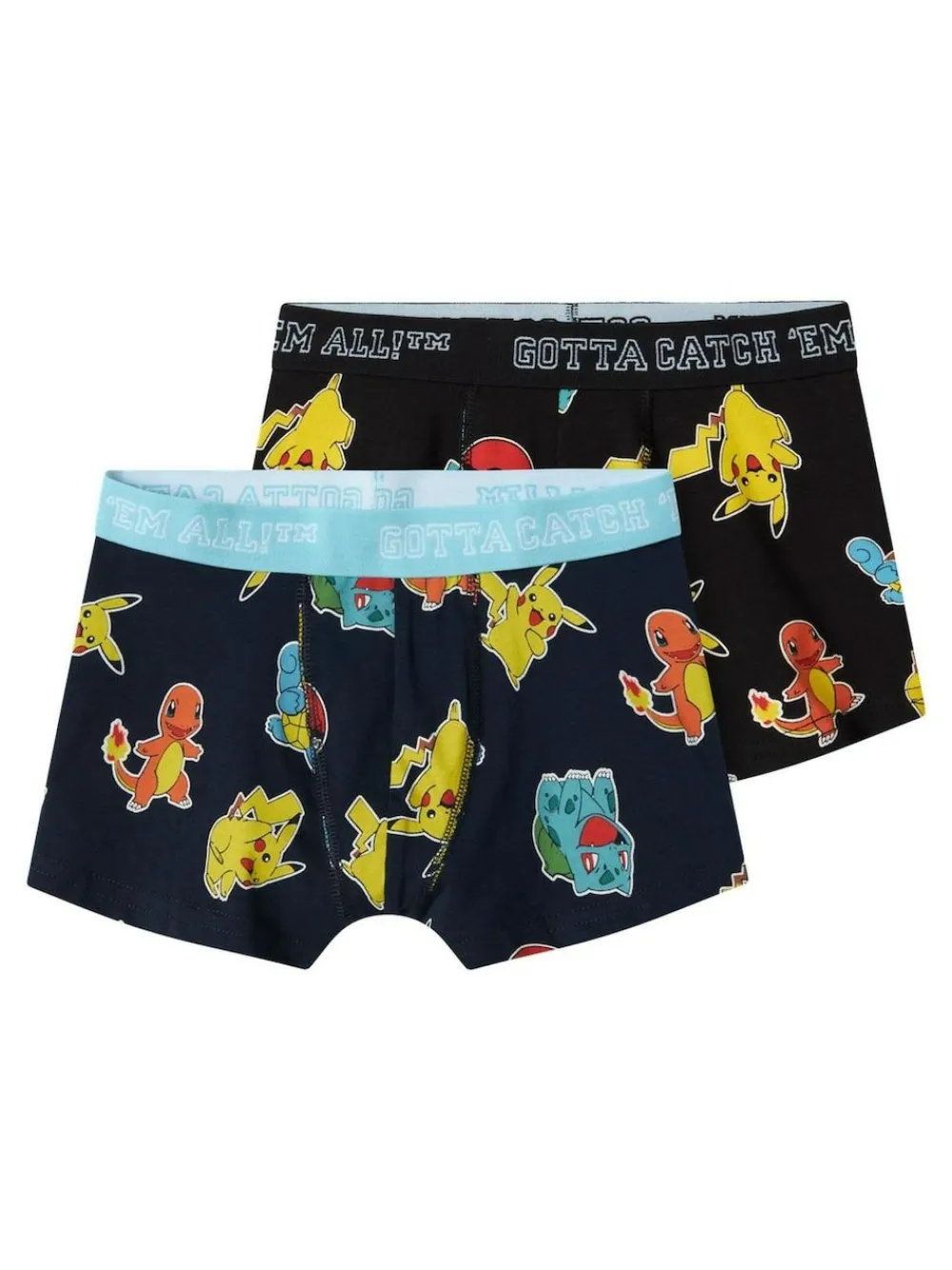 Hot Name It Black Pokemon Boxers 2 Pack