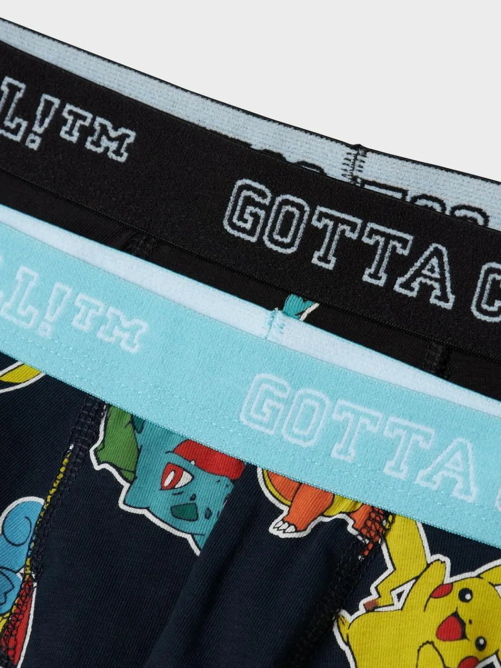 Hot Name It Black Pokemon Boxers 2 Pack