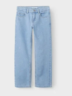 Name It Blue Rhinestone Straight Leg Jeans^ Jeans