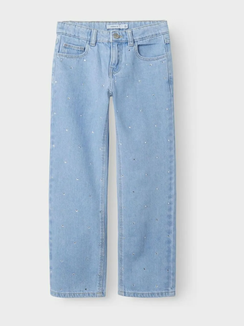 Name It Blue Rhinestone Straight Leg Jeans^ Jeans