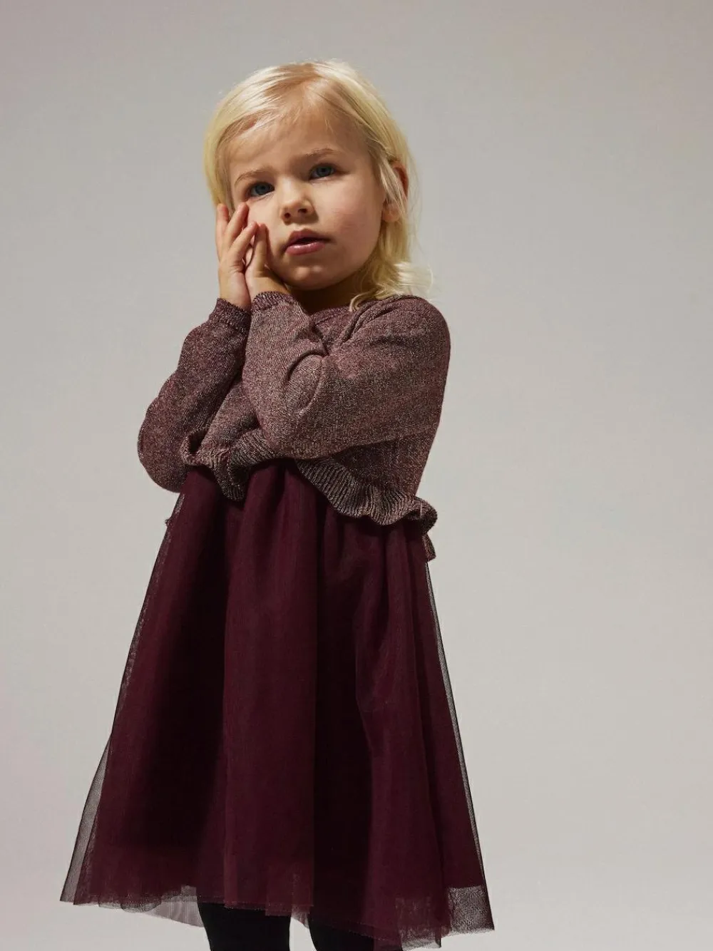 Best Name It Burgundy Sparkle Tulle Christmas Party Dress