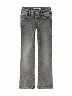 Online Name It Girls Flare Jeans With Adjustable Waist Dark Grey