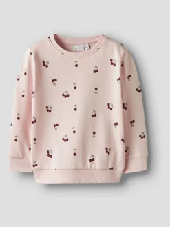 Best Name It Pink Cherry Print Sweatshirt