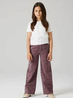 Online Name It Purple Wide Leg Leopard Jeans