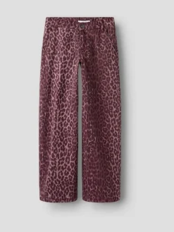 Online Name It Purple Wide Leg Leopard Jeans