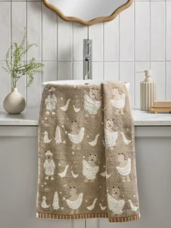 Online Next Natural 100% Cotton Bertie Woodland Spa Towel