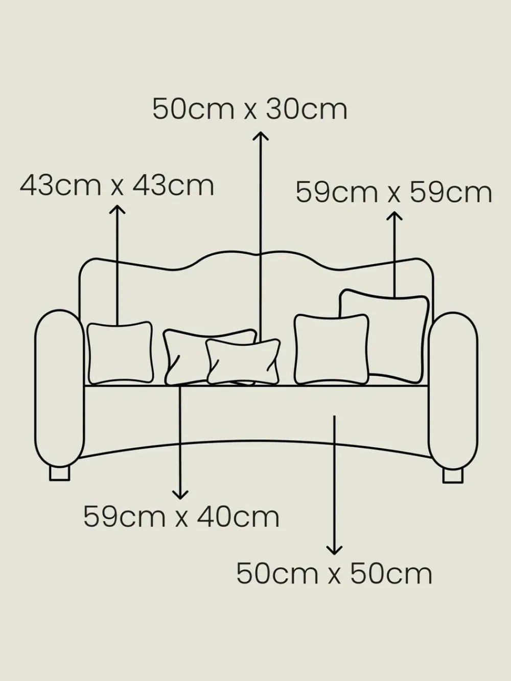New Next Natural 40 x 59cm Matte Velvet Cushion