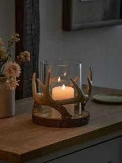 Next Natural Antler Hurricane Candle Holder^ Candle Holders & Lanterns