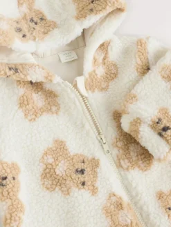 Next Natural Bear Borg All Over Printed Baby Pramsuit (0-18mths)^BOY Baby Winter Clothing|Coats, Jackets & Pramsuits