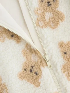 Next Natural Bear Borg All Over Printed Baby Pramsuit (0-18mths)^BOY Baby Winter Clothing|Coats, Jackets & Pramsuits