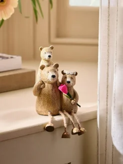 New Next Natural Bertie Bear Dangly Legs Family Ornament