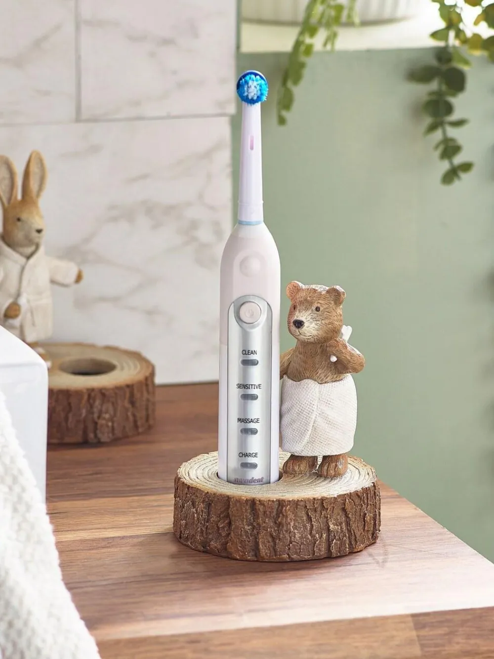 Next Natural Bertie Bear Electric Toothbrush Holder^ Bathroom Accessories