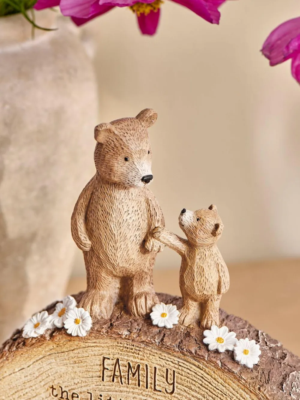 Next Natural Bertie Bear Family Sentiment Ornament^ Ornaments