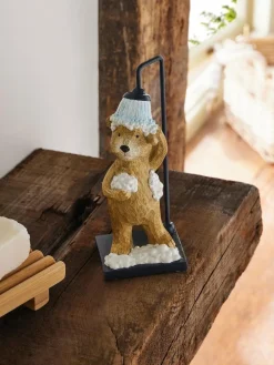 Next Natural Bertie Bear Shower Bathroom Ornament^ Ornaments|Bathroom Accessories