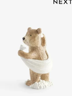 Next Natural Bertie Bear Towel Bathroom Ornament^ Ornaments|Bathroom Accessories