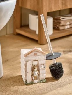 Next Natural Bertie Bear Woodland Spa Toilet Brush^ Bathroom Accessories