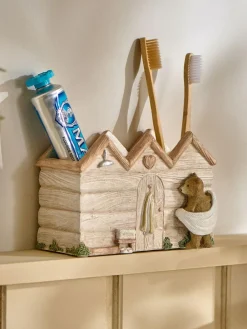 Sale Next Natural Bertie Bear Woodland Spa Toothbrush Tidy