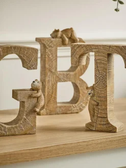 Clearance Next Natural Bertie the Bear Monogram Ornaments