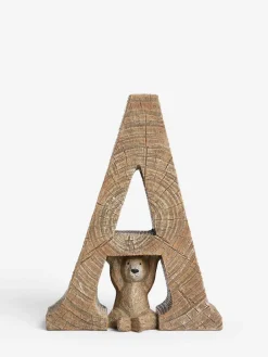 Clearance Next Natural Bertie the Bear Monogram Ornaments