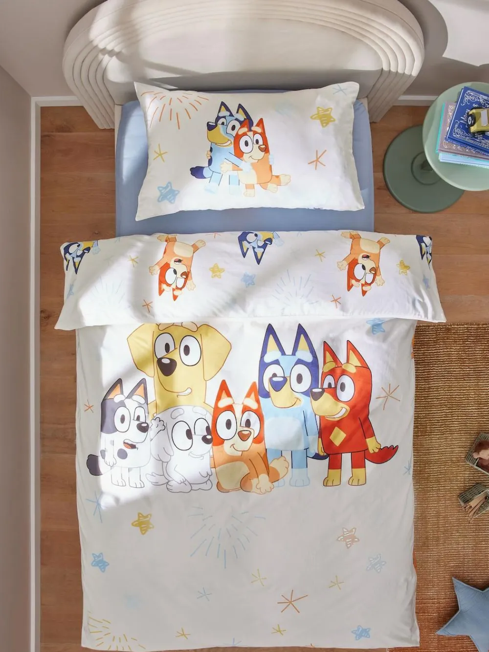 Next Natural Bluey and Friends 100% Cotton Duvet Cover and Pillowcase Set^ Childrens Bedding|Bedsets & Duvet Covers