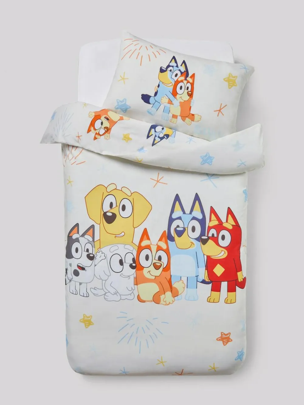 Next Natural Bluey and Friends 100% Cotton Duvet Cover and Pillowcase Set^ Childrens Bedding|Bedsets & Duvet Covers