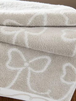 Sale Next Natural Bow 100% Cotton Towel