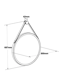 Sale Next Hanging Round Wall Mirror Natural Bronx