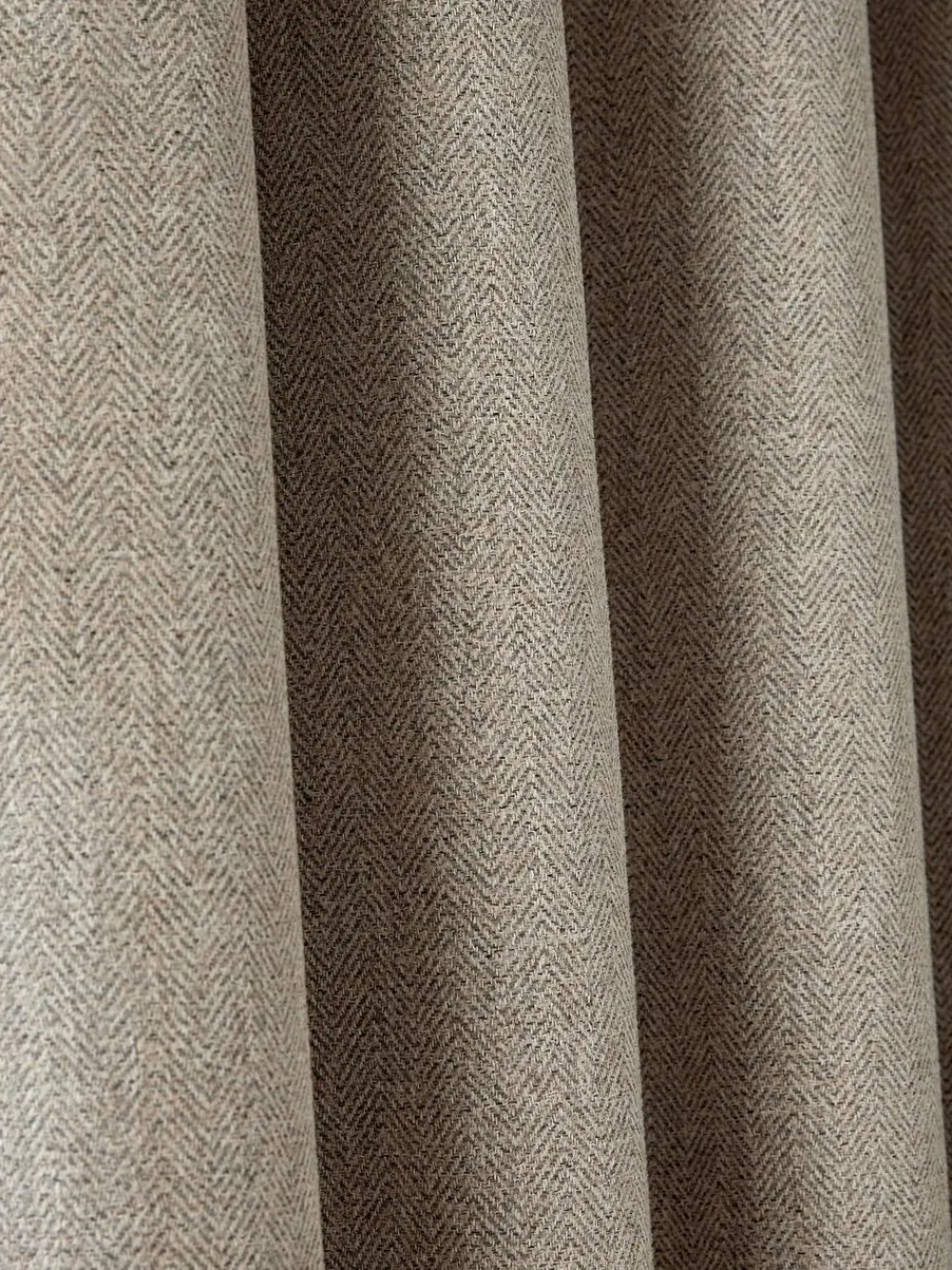 Next Brushed Herringbone Eyelet Blackout Thermal Curtains^ Curtains & Blinds
