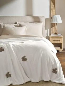 Clearance Next Natural Bunny Fleece Throw