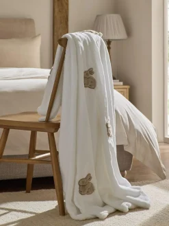 Clearance Next Natural Bunny Fleece Throw