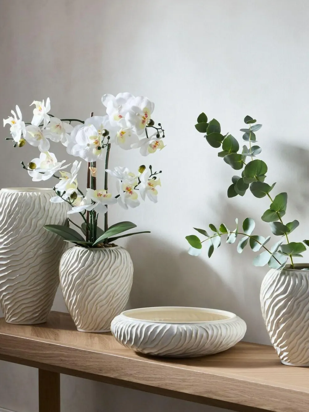 Online Next Natural Ceramic Fairford Textured Large Vase