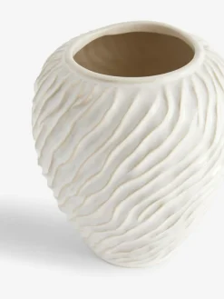 Next Natural Ceramic Fairford Textured Medium Vase^ Vases