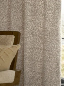 New Next Natural Cosy Texture Super Thermal Eyelet Curtains