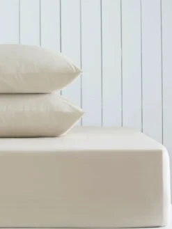 Next Natural Cotton Rich Deep Fitted Bed Sheet^ Bedsheets & Pillow Cases