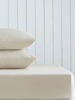 Next Natural Cotton Rich Fitted Bed Sheet^ Bedsheets & Pillow Cases
