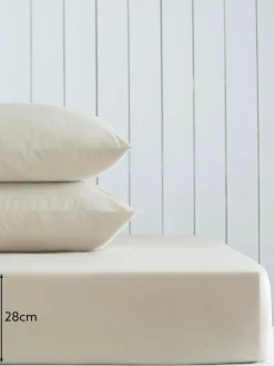 Next Natural Cotton Rich Fitted Bed Sheet^ Bedsheets & Pillow Cases