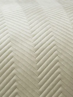 Hot Next Madison Quilted Velvet Duvet Cover and Pillowcase Set Natural Cream