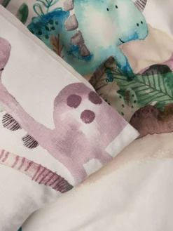 Next Natural Dinosaurs 100% Cotton Textured Printed Duvet Cover and Pillowcase Set^ Childrens Bedding