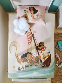 Online Next Natural Disney Moana 100% Cotton Duvet Cover and Pillowcase Set