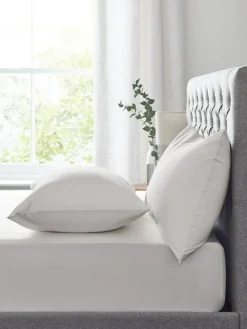 Next Natural Easy Care Polycotton Fitted Sheet^ Bedsheets & Pillow Cases