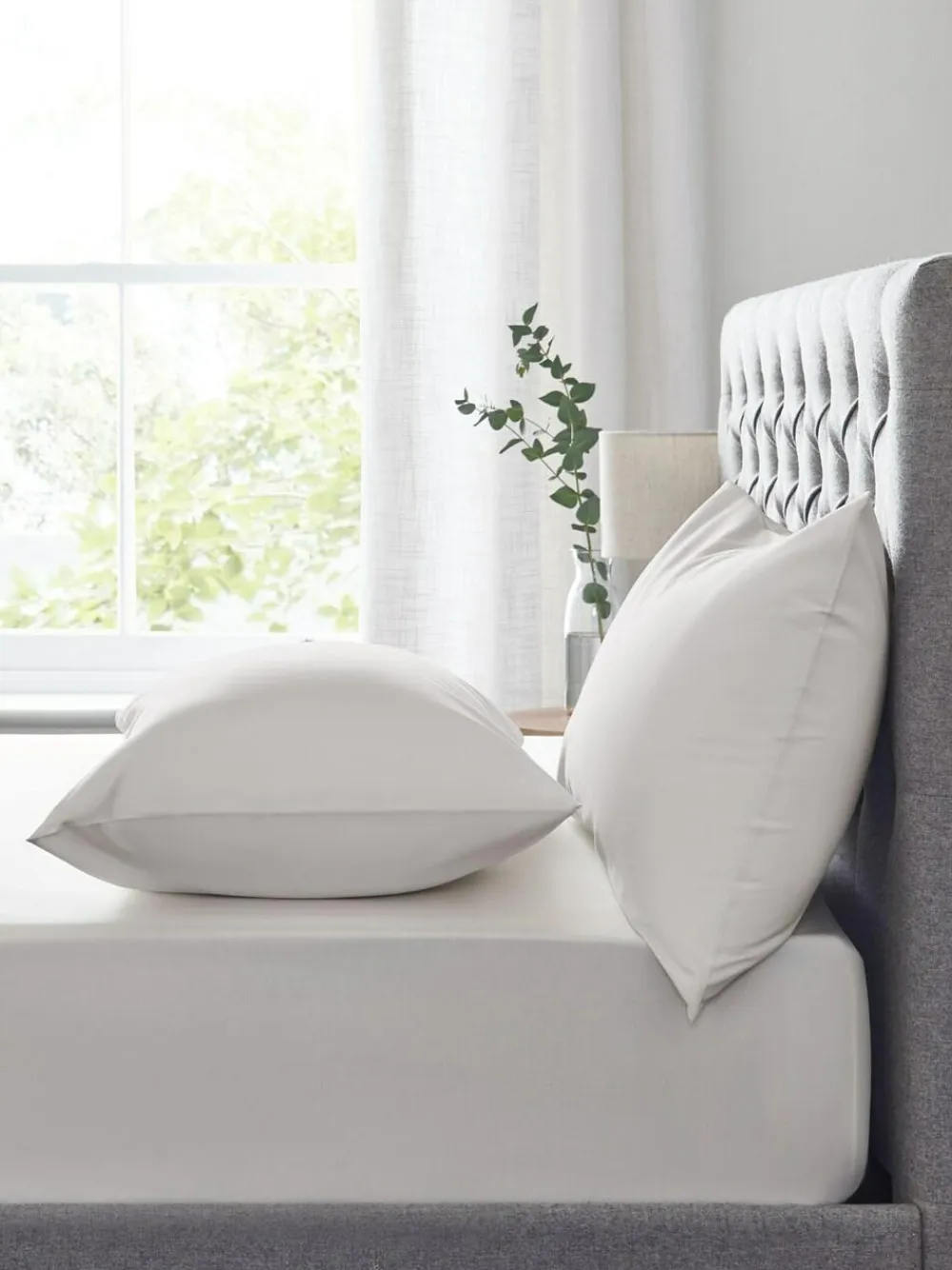 Next Natural Easy Care Polycotton Fitted Sheet^ Bedsheets & Pillow Cases