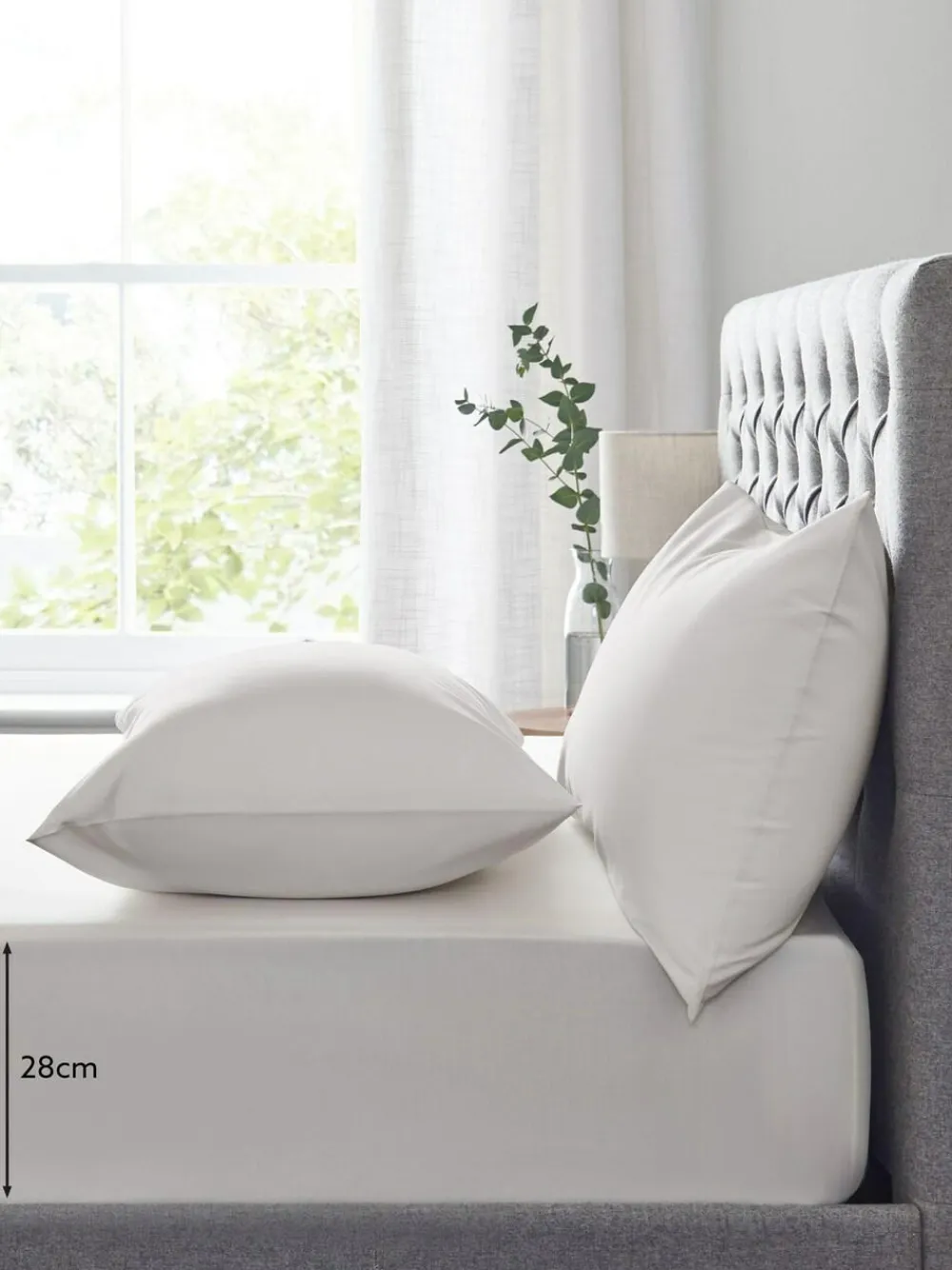 Next Natural Easy Care Polycotton Fitted Sheet^ Bedsheets & Pillow Cases