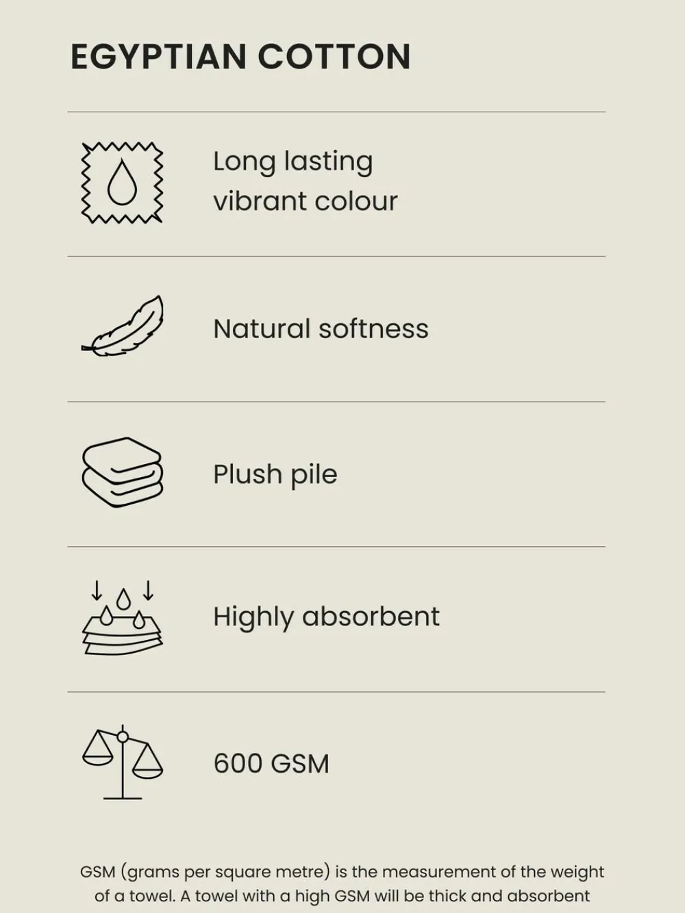 Next Natural Ecru Egyptian Cotton Towel^ Towels & Bathmats