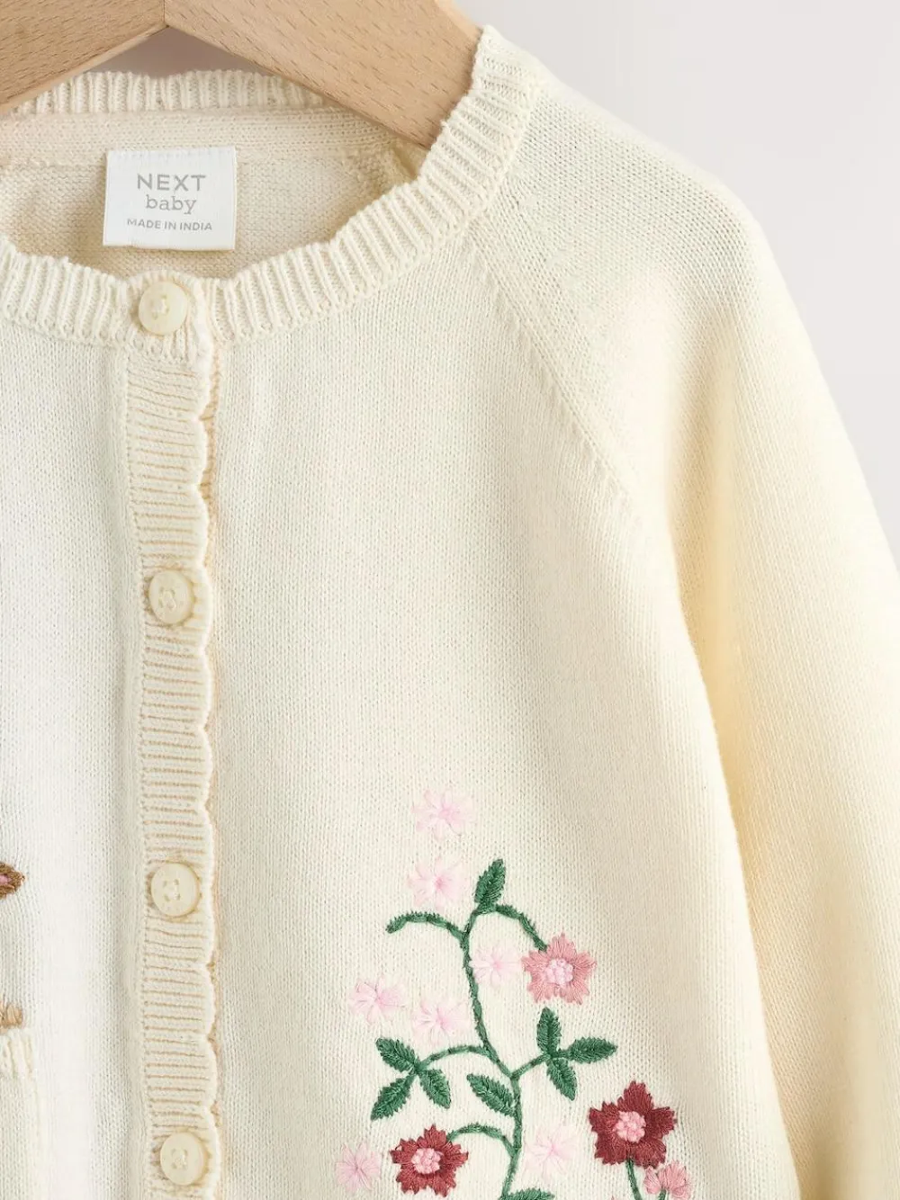 Next Natural Embroidered Baby Bunny Cardigan (0mths-3yrs)^ Baby Girls|Baby Girls