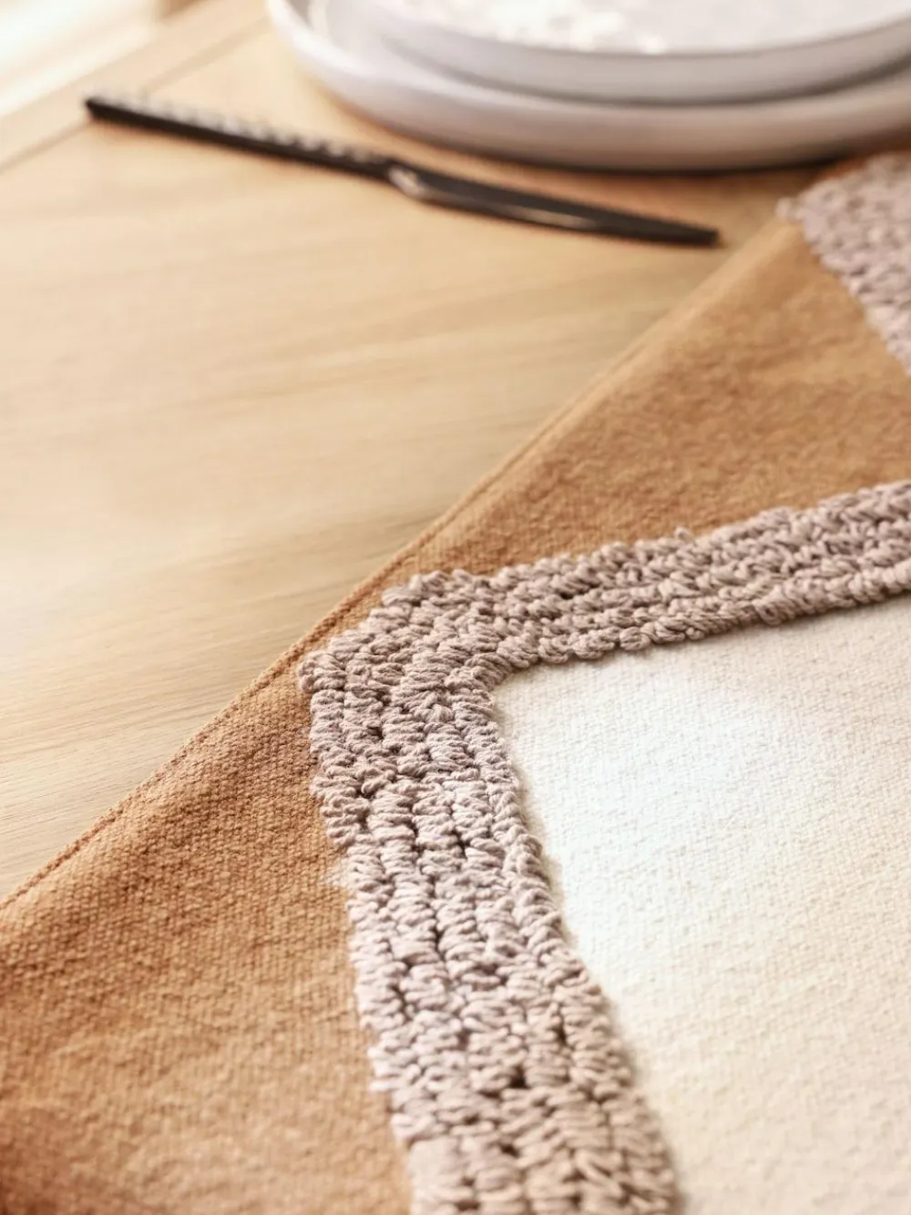 Sale Next Natural Farah Tufted Kitchen Table Runner